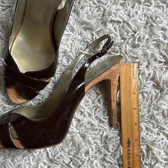 Guess brown leather open-toe heels - Picture 7 of 7